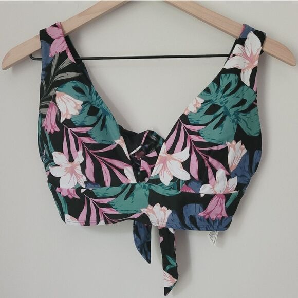 Hollister Swim Tropical Printed Bikini Top Size Large - Picture 2 of 7